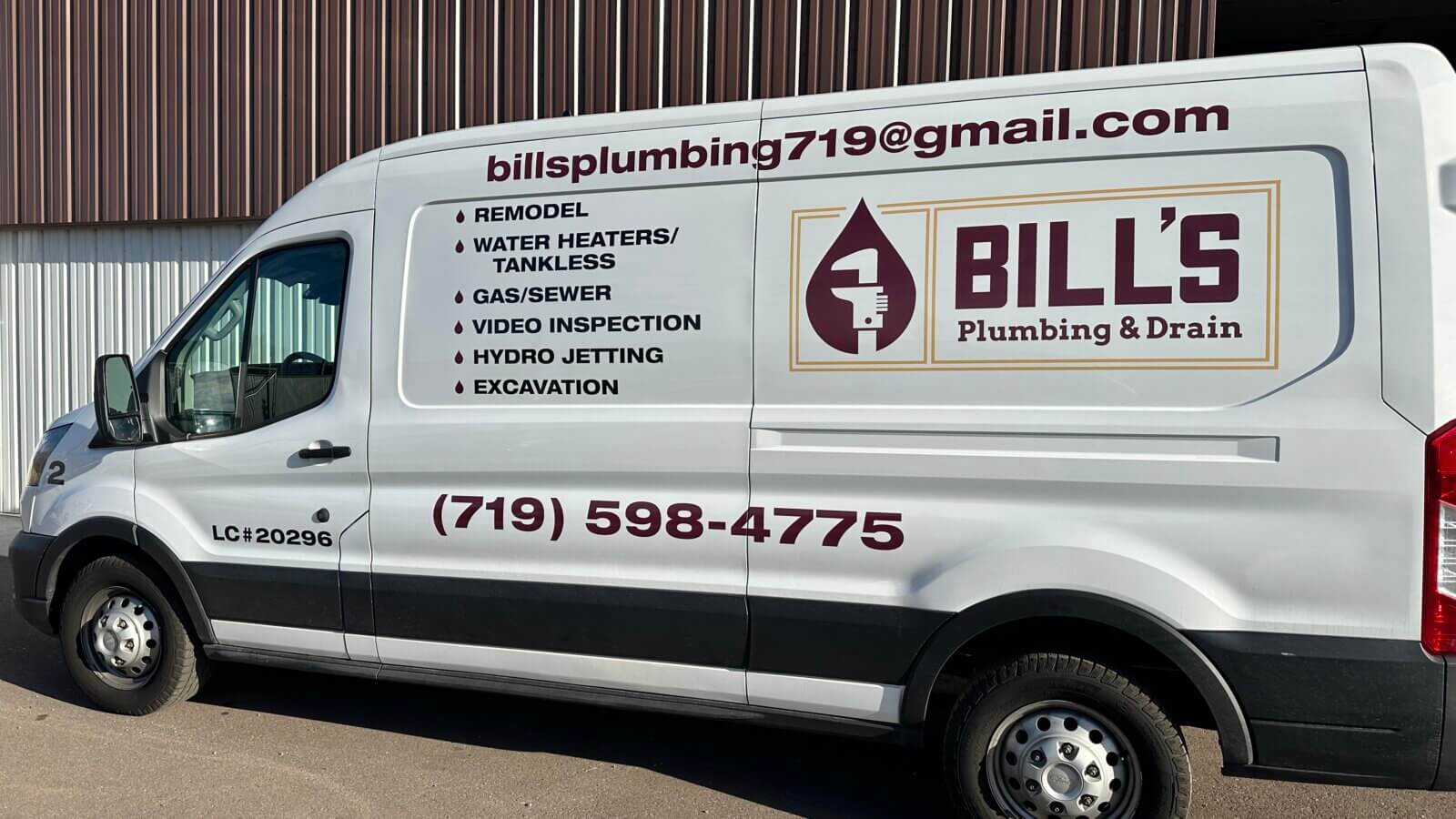 bills plumbing truck in colorado springs